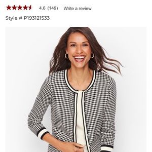 Talbots houndstooth sweater